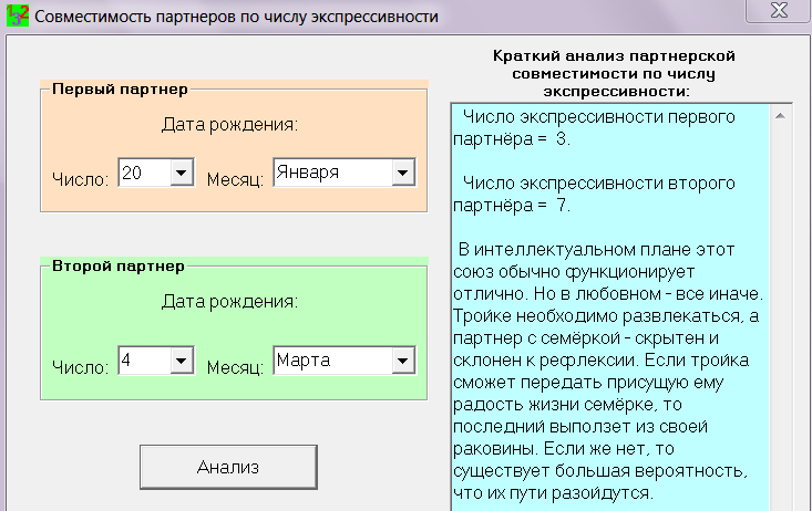 совместимость по числу экспрессивности